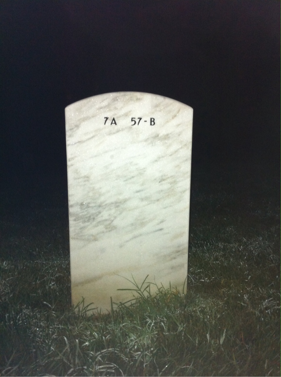 Back of headstone — Charles Mckinney