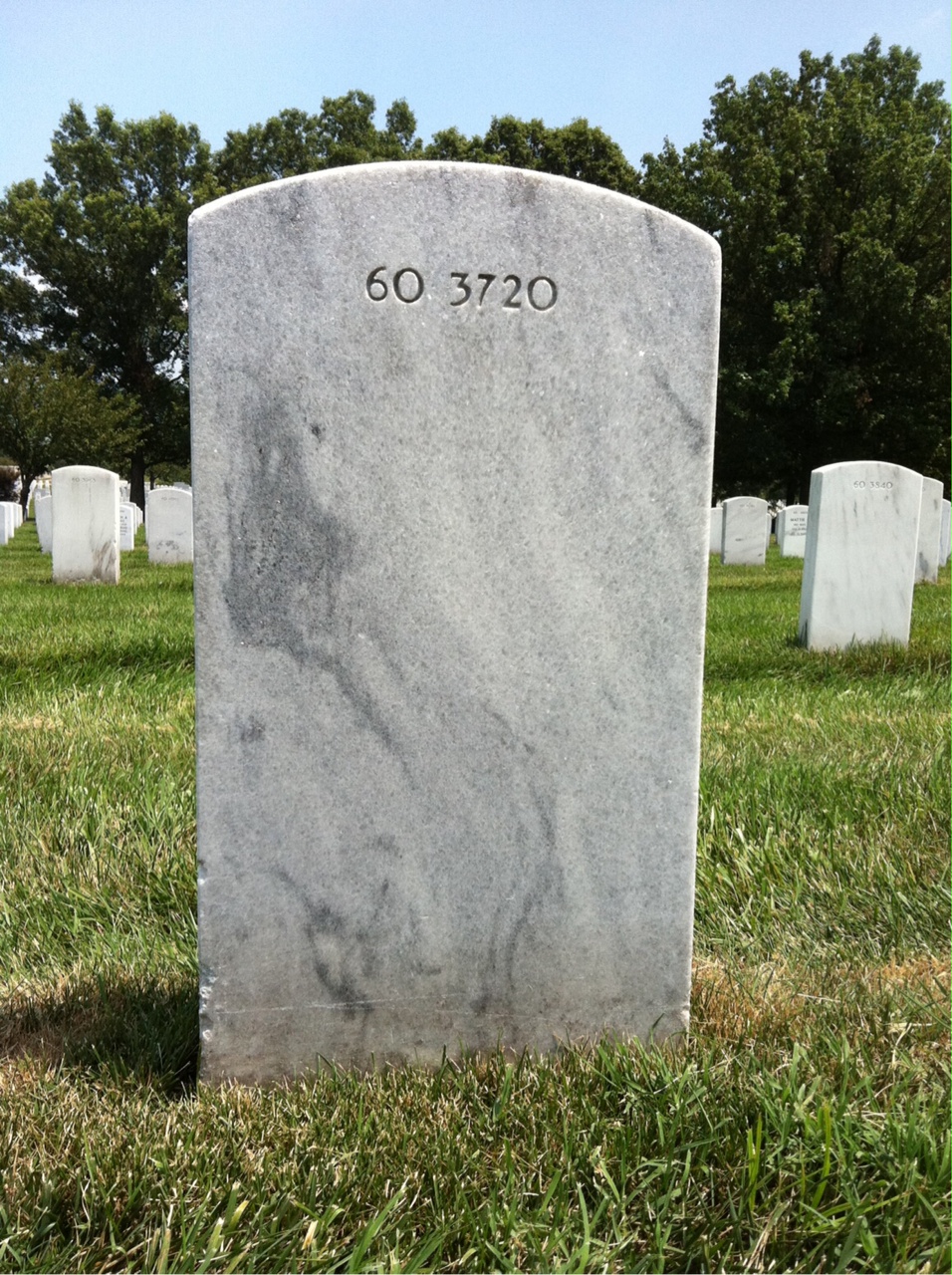 Back of headstone — Ernest Murphy