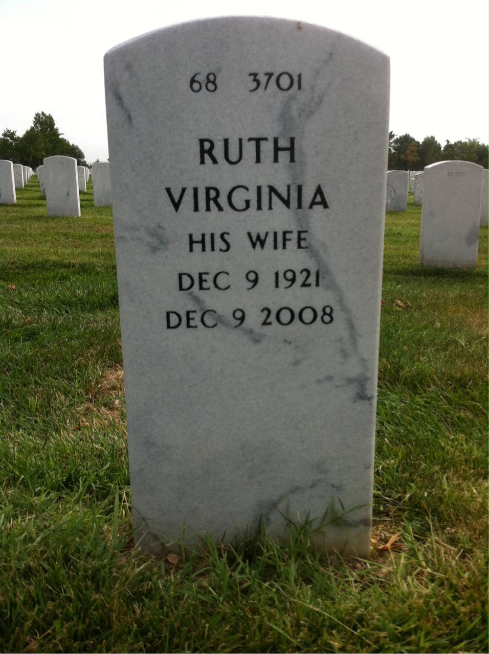 Back of headstone — David Cassalia
