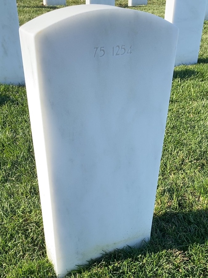 Back of headstone — Luther L Smith