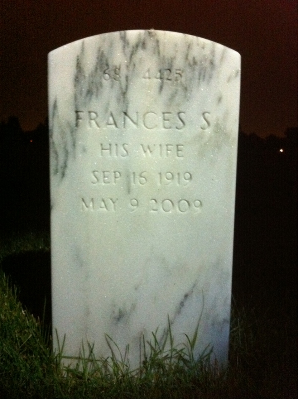 Back of headstone — Wallace Baxter