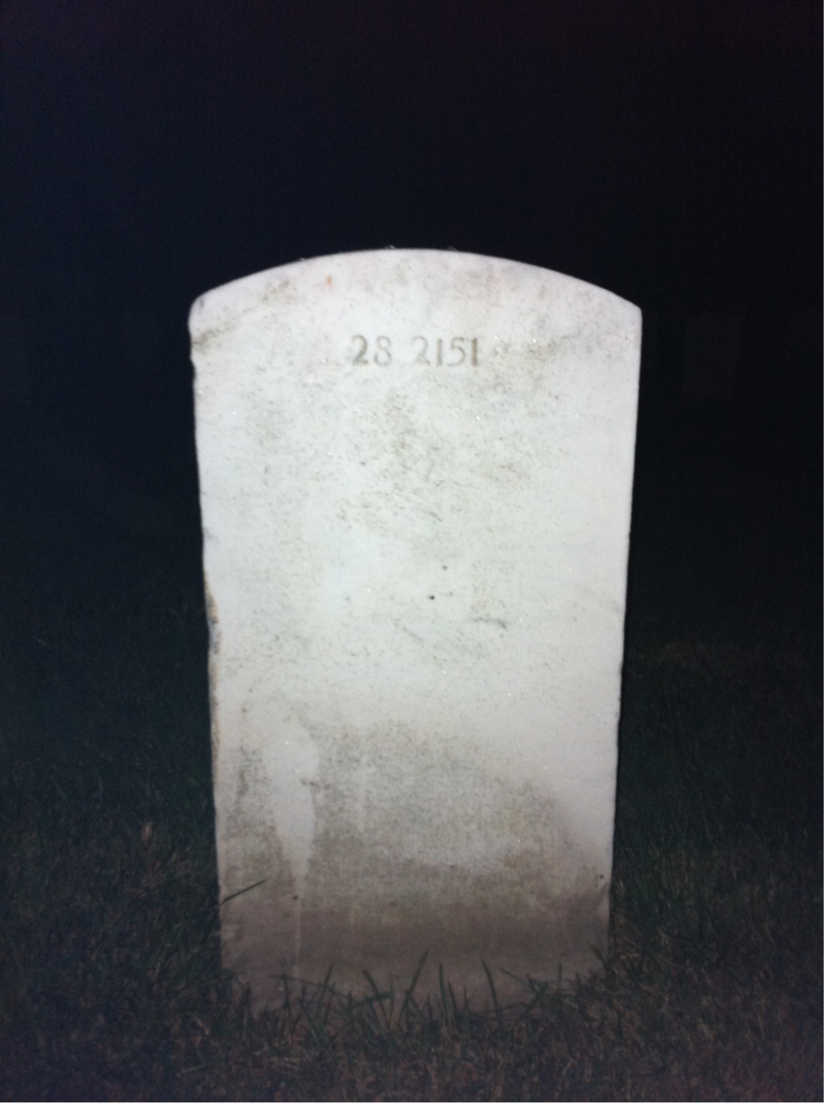Back of headstone — William Smith