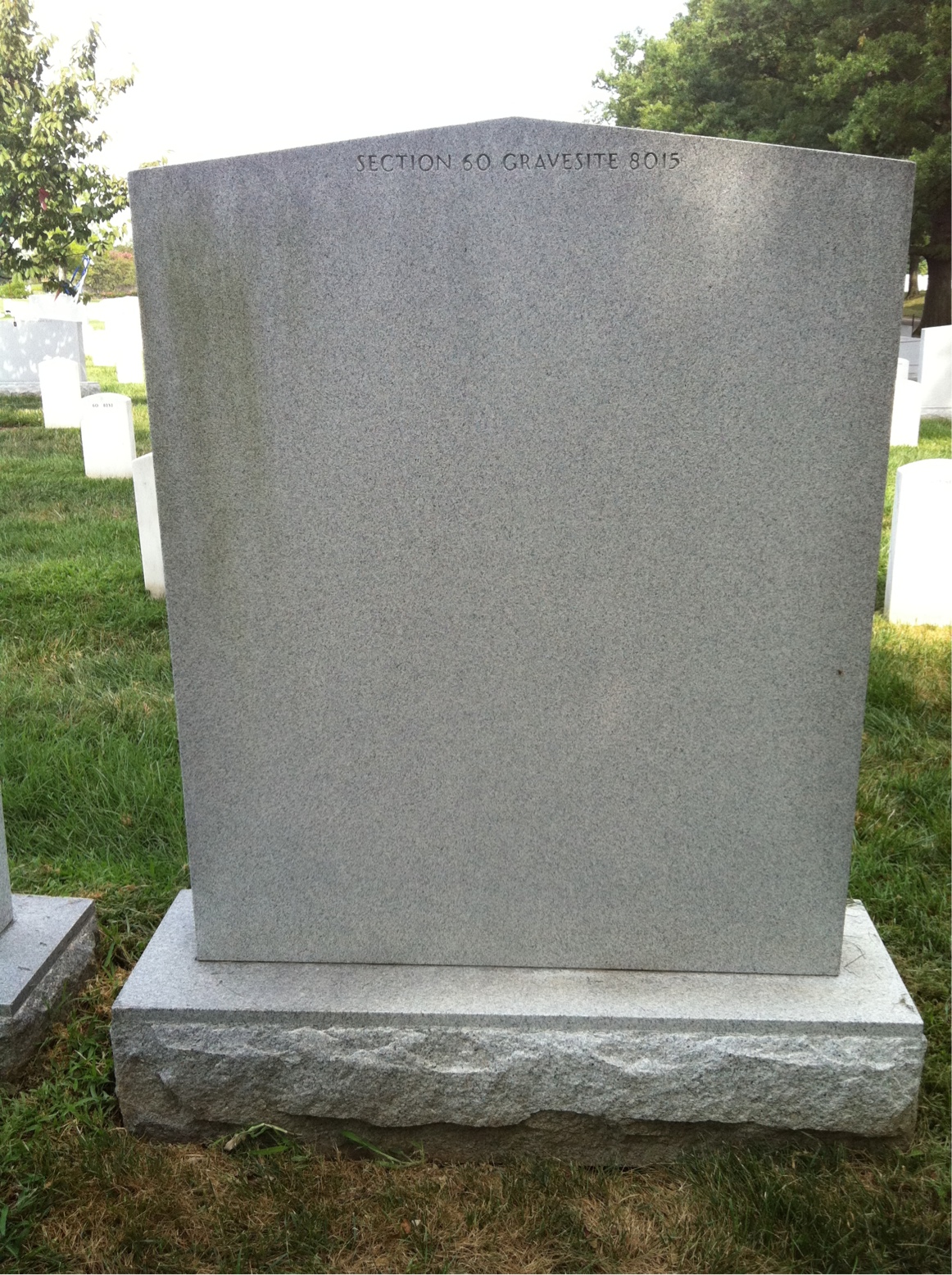 Back of headstone — Matthew Bancroft