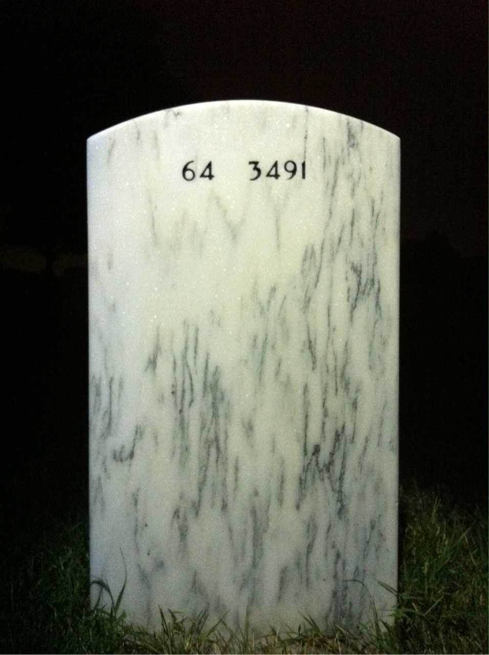 Back of headstone — Frank Turse