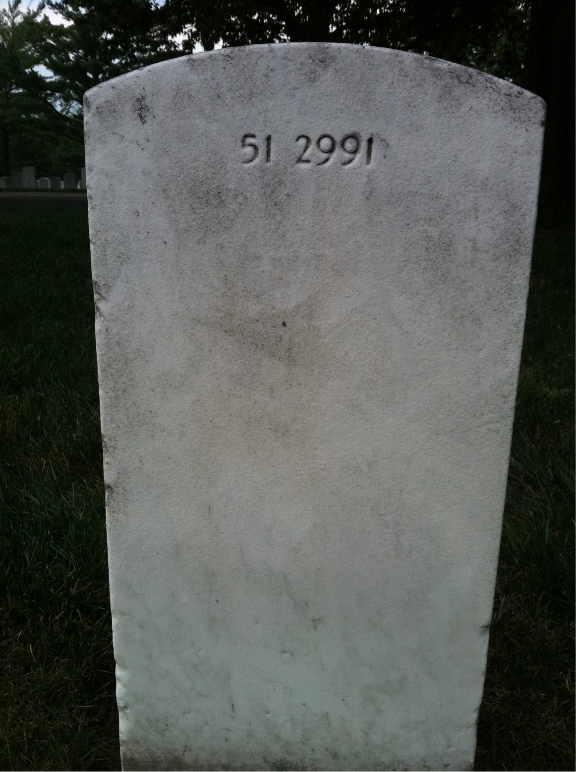 Back of headstone — Bruce Akers