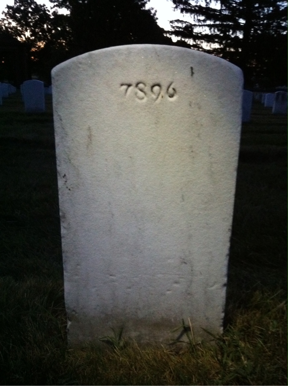 Back of headstone — Arthur Myers