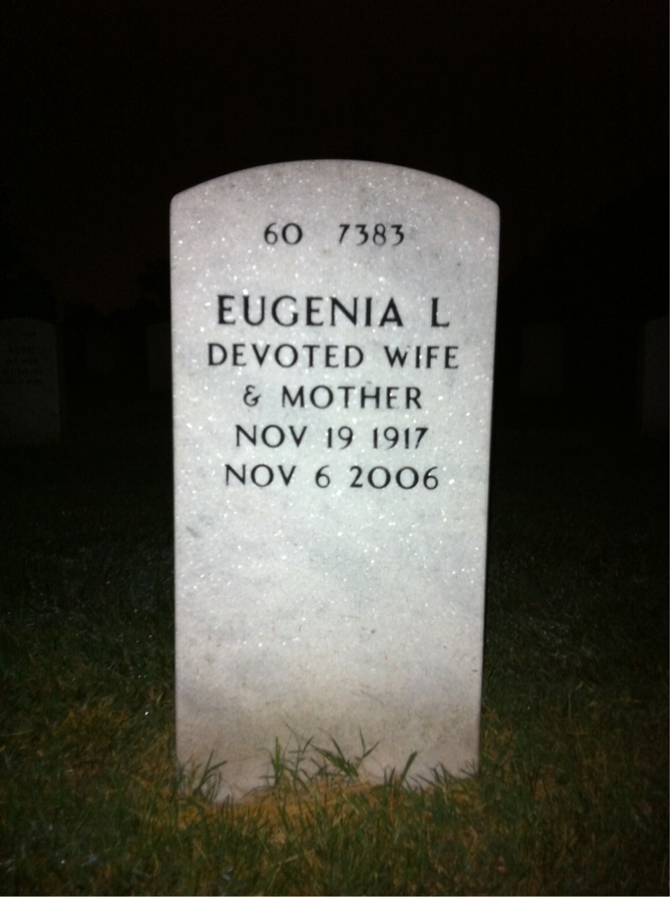 Back of headstone — Frank Brawley