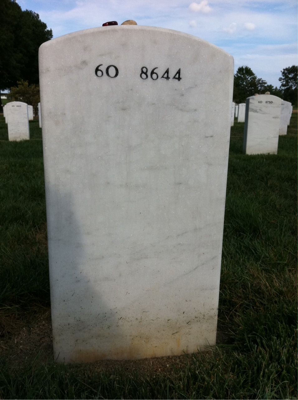 Back of headstone — Shawn Starkovich