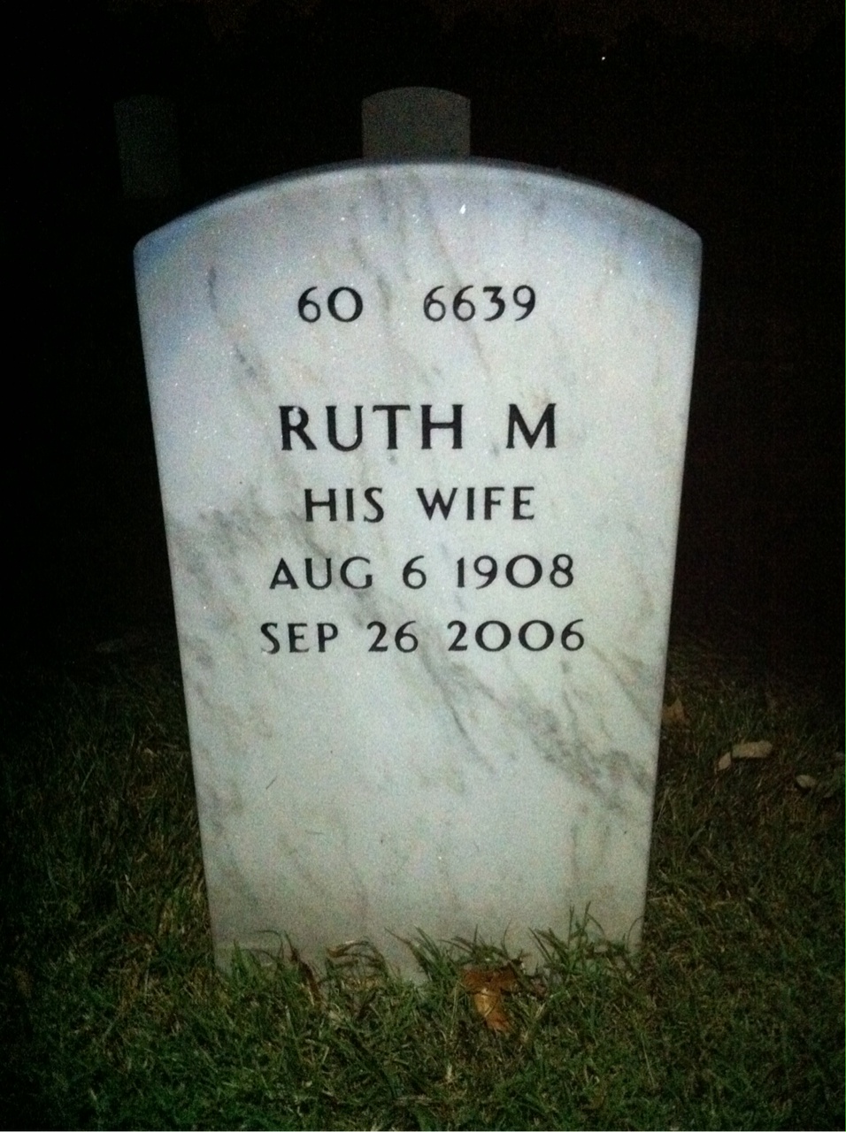 Back of headstone — Raphael Perrey