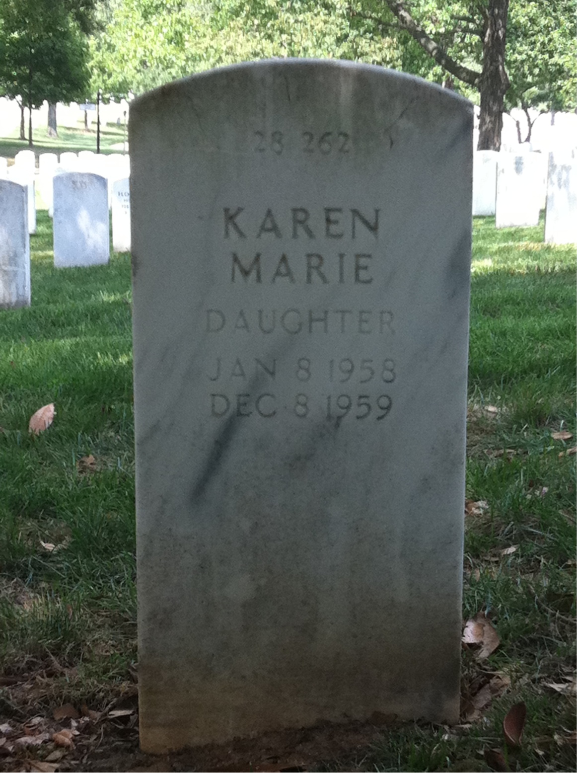 Back of headstone — Claud Eujean Miller