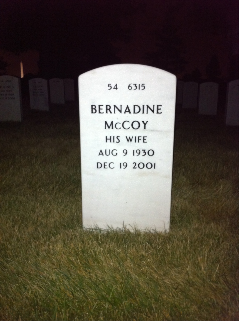 Back of headstone — Charles Graham