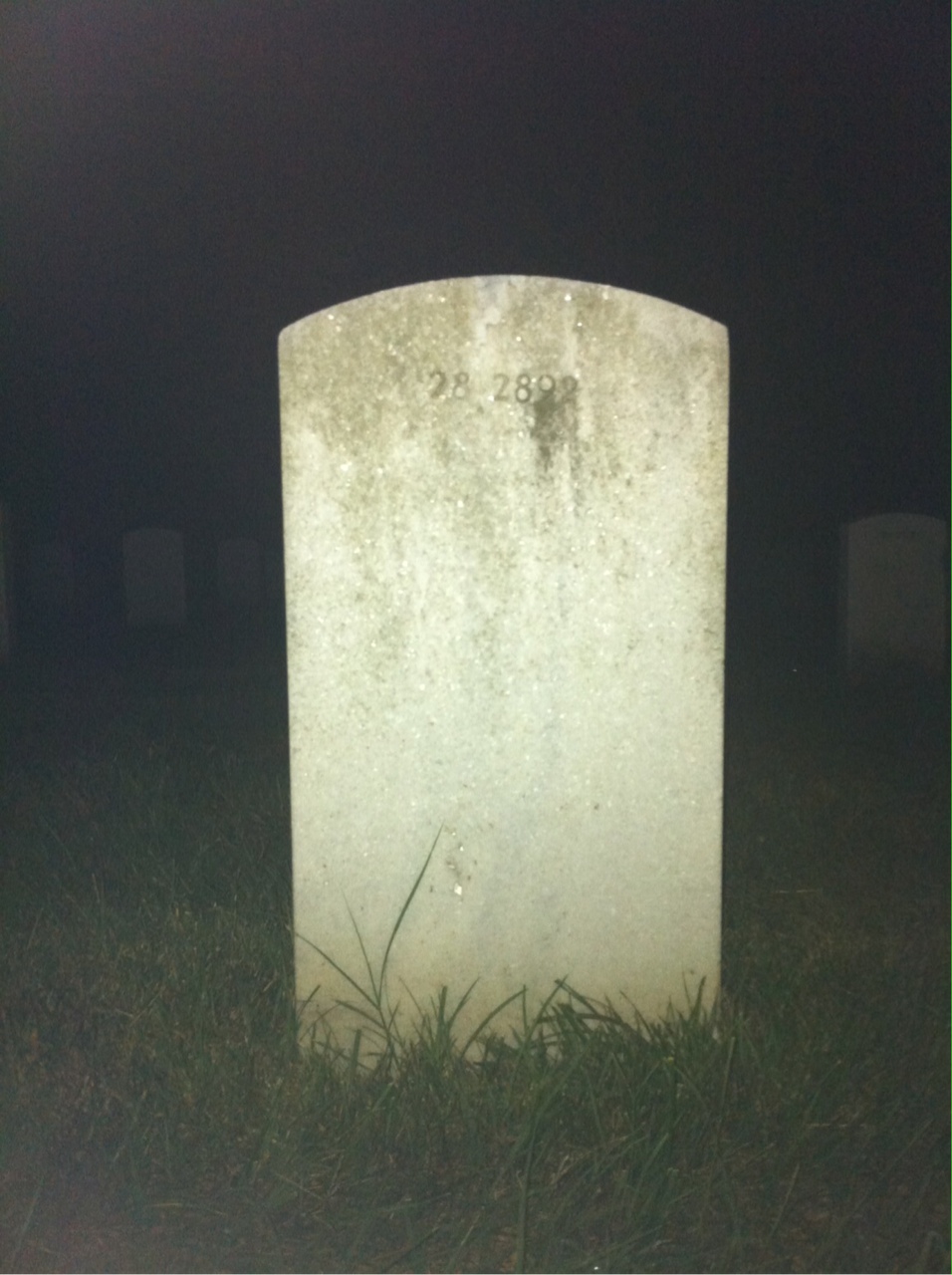 Back of headstone — Jane Baker