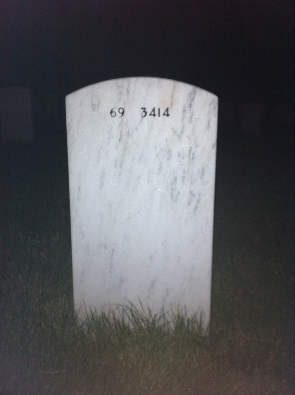 Back of headstone — John Kuhar