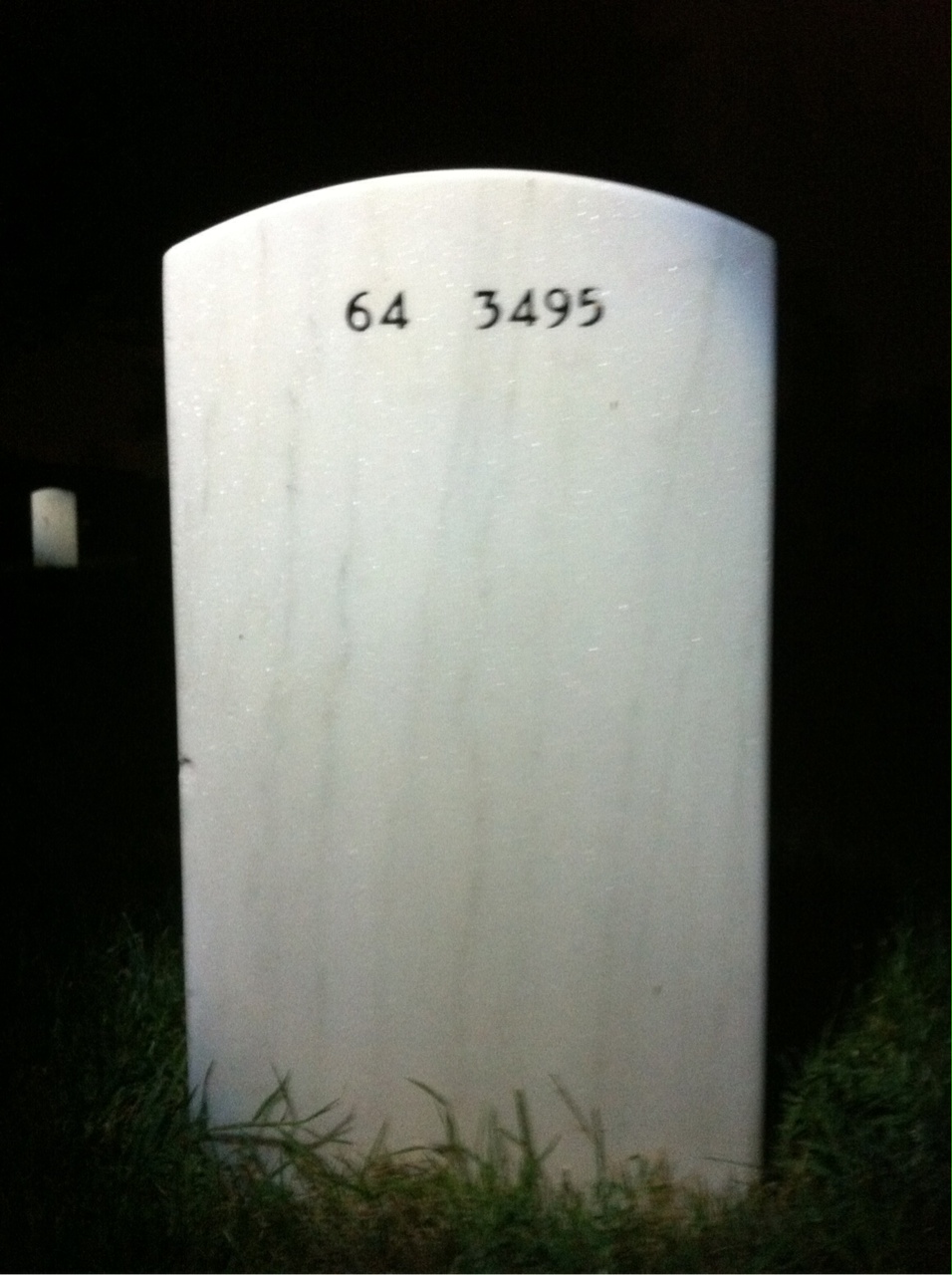 Back of headstone — Anita Mcmiller
