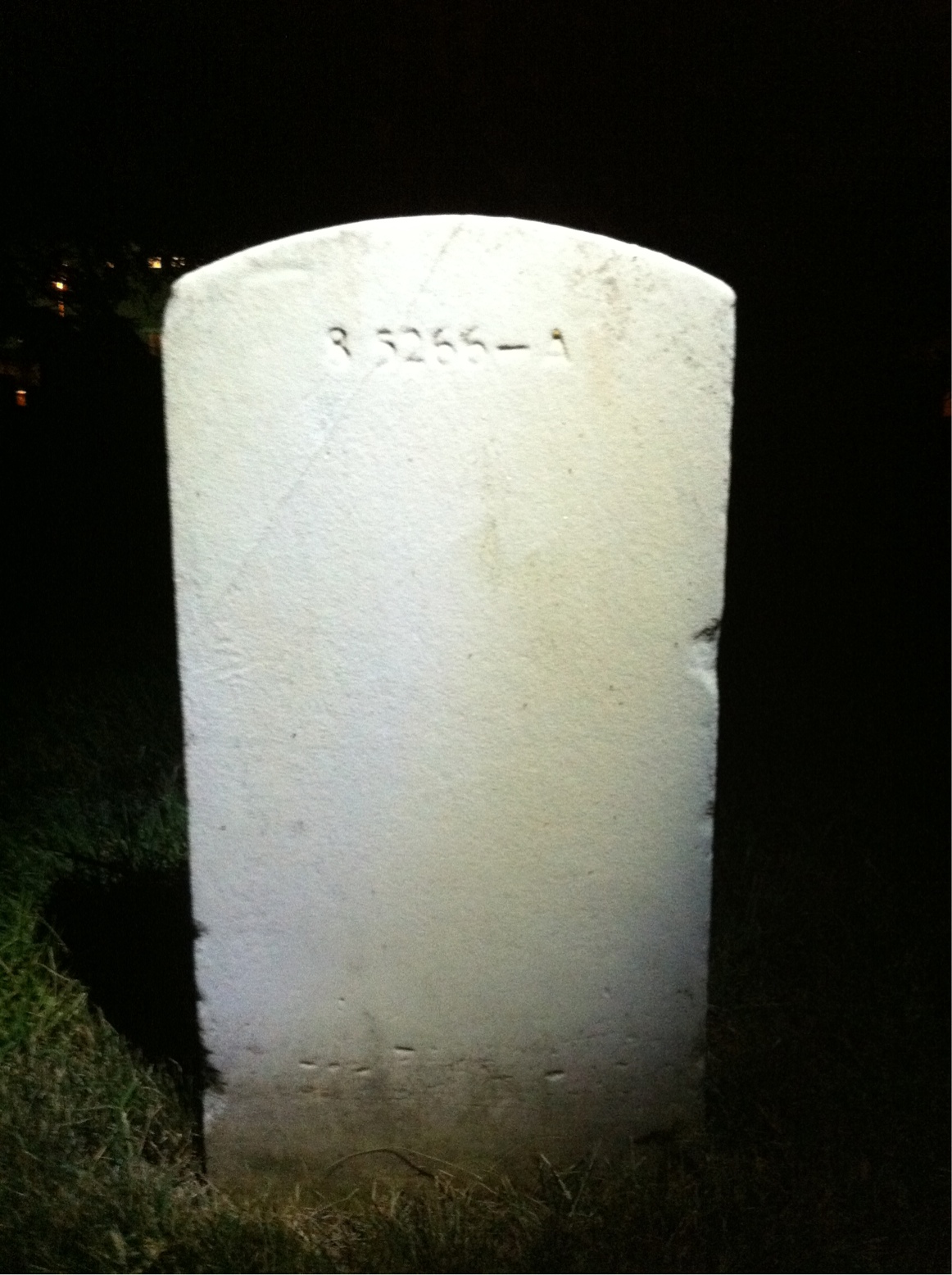 Back of headstone — Hilma Morris