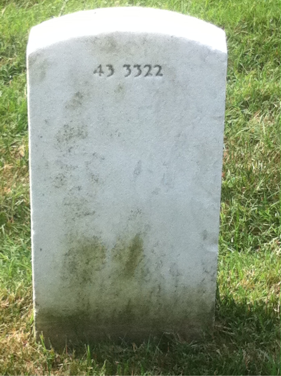 Back of headstone — Anna Murphy