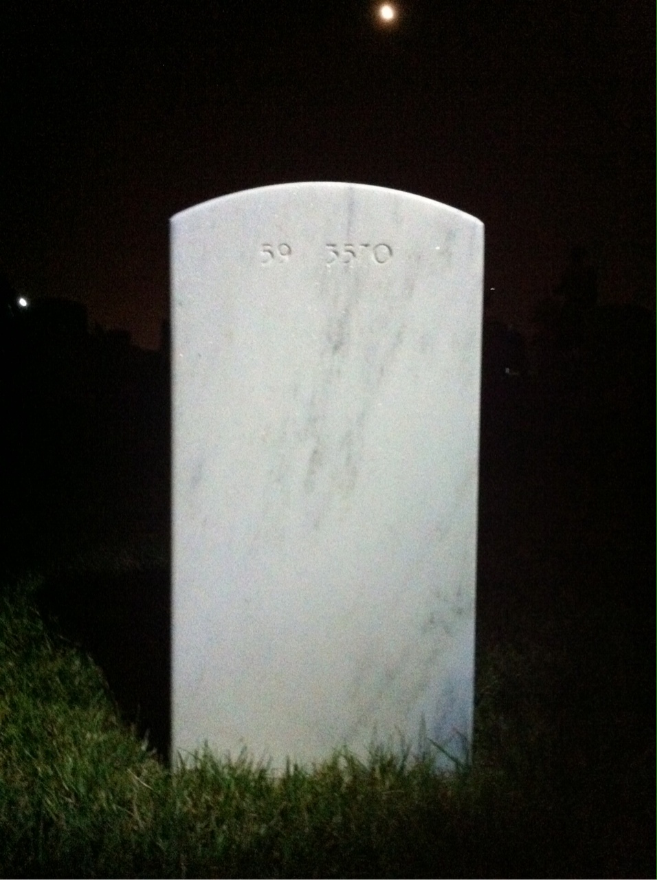 Back of headstone — William Queen