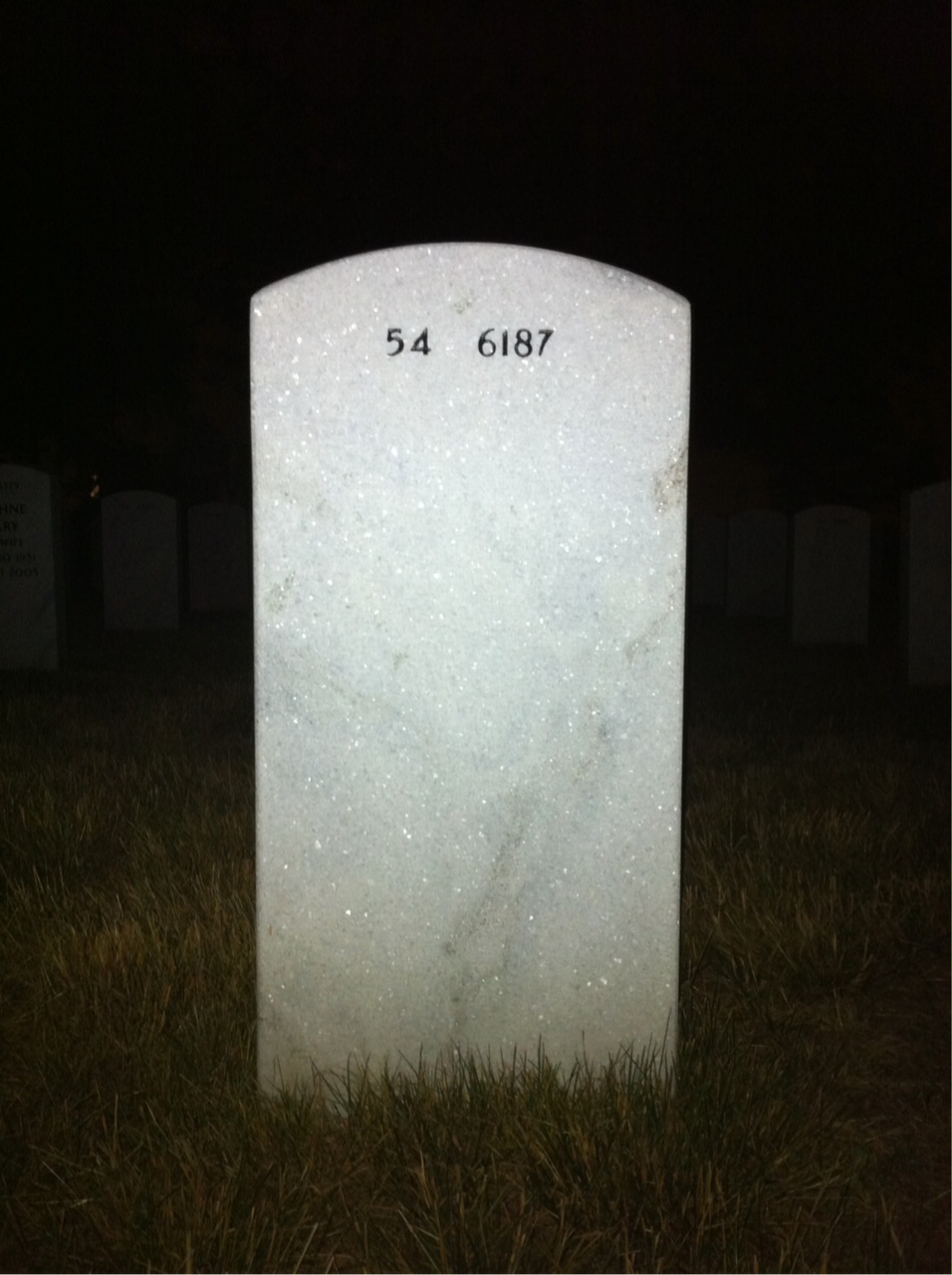 Back of headstone — George Stewart