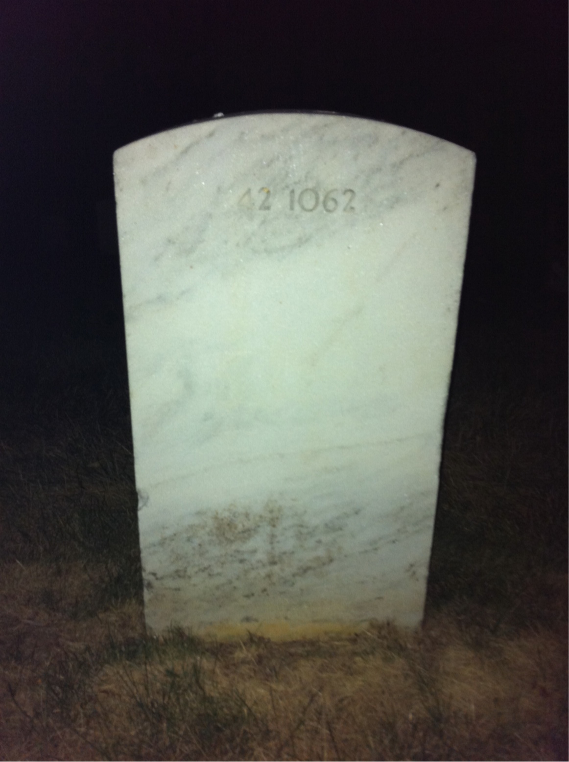 Back of headstone — Edward Buckler