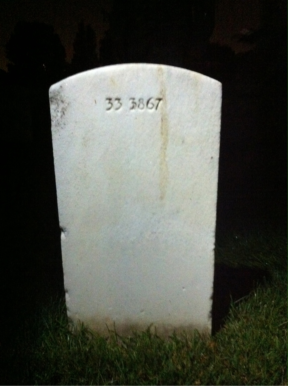 Back of headstone — Robert Smith Turner