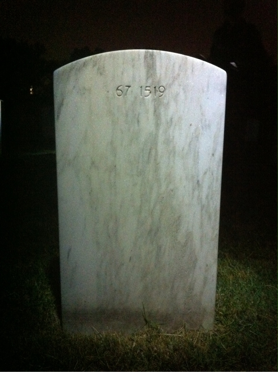 Back of headstone — Alfonso Caisido