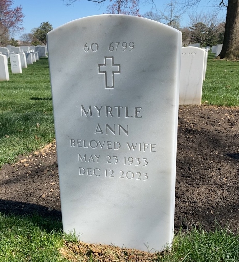 Back of headstone — Warren Baker