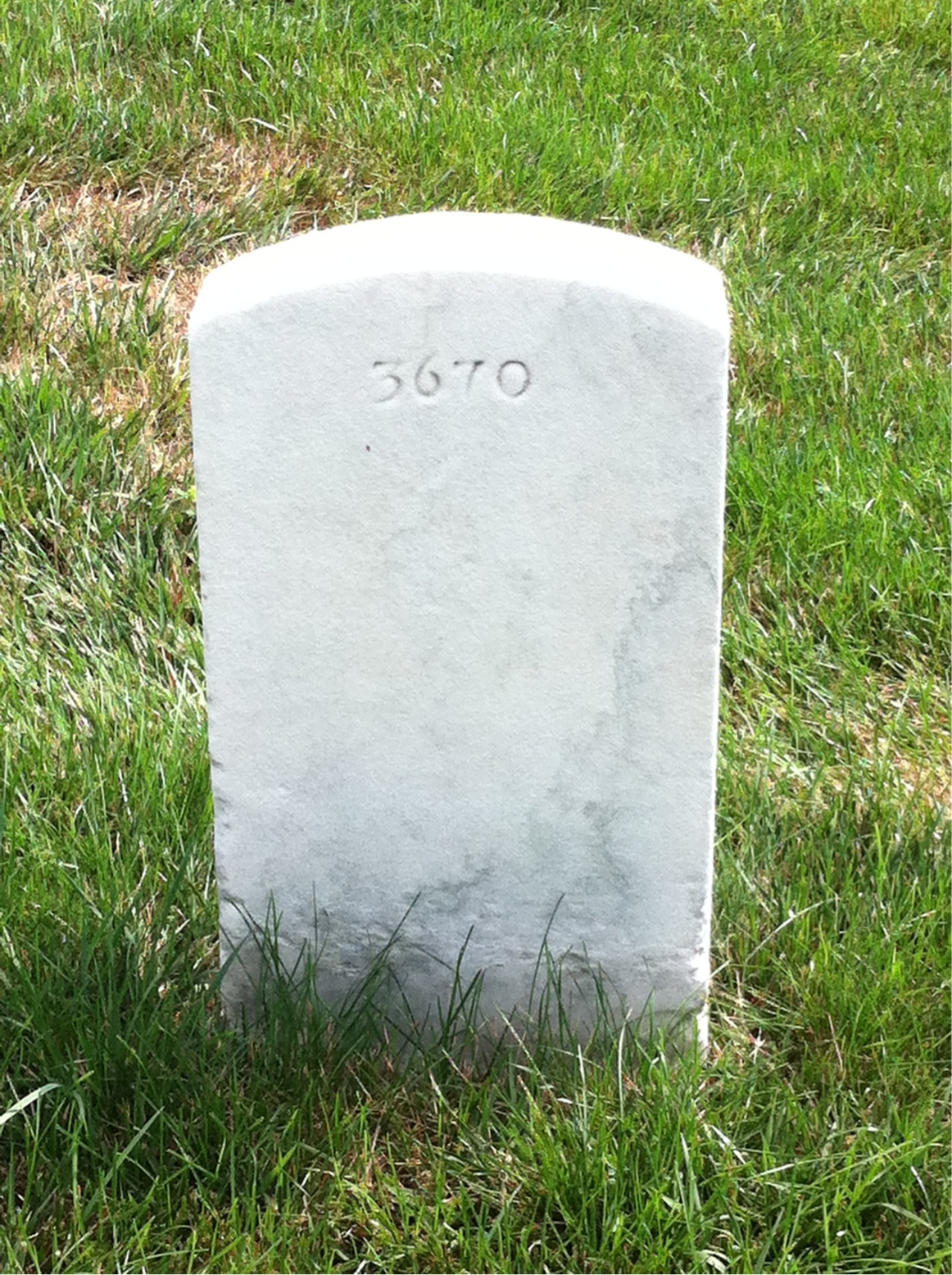 Back of headstone — Harold Baumgardner