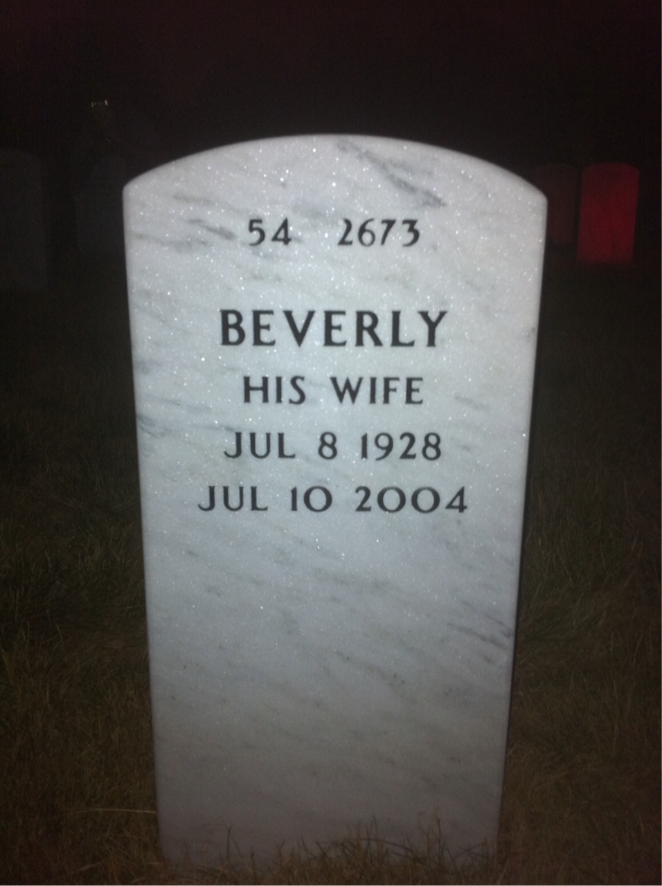 Back of headstone — Charles Johnson