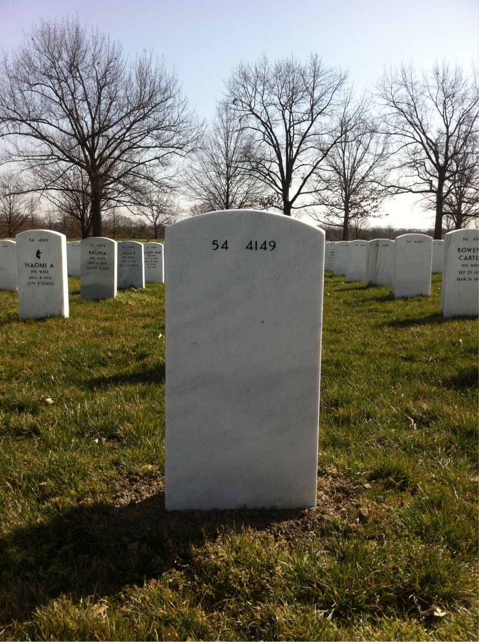 Back of headstone — John Dukes