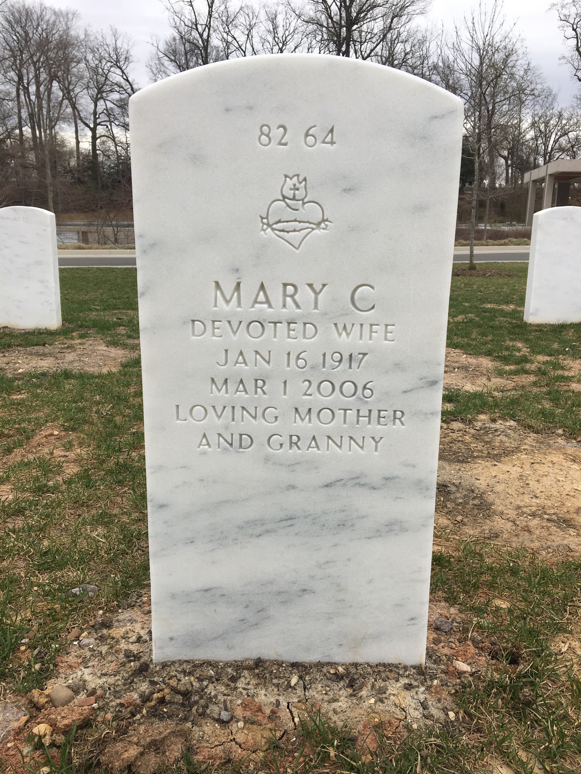 Back of headstone — Lucian Morissette