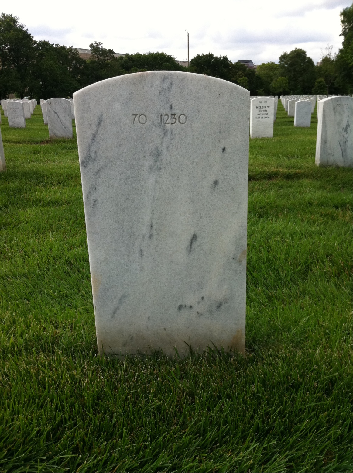 Back of headstone — Clodeon Adkins