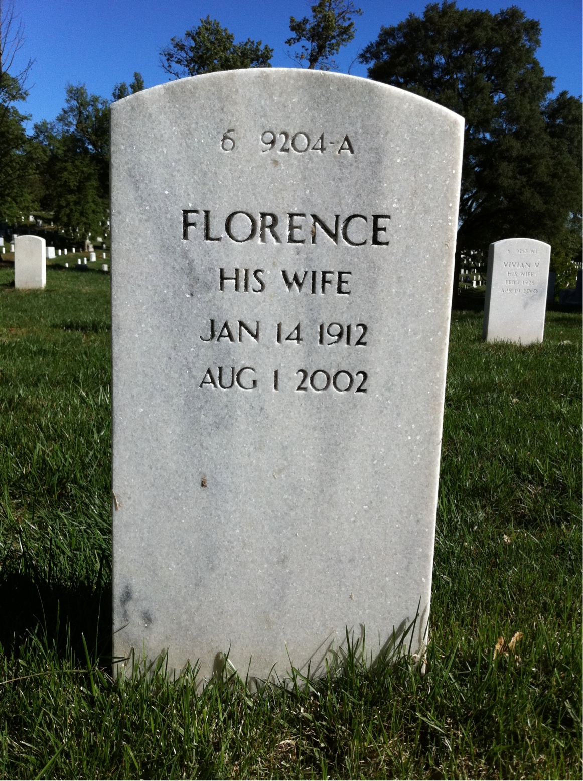 Back of headstone — Stewart Mills