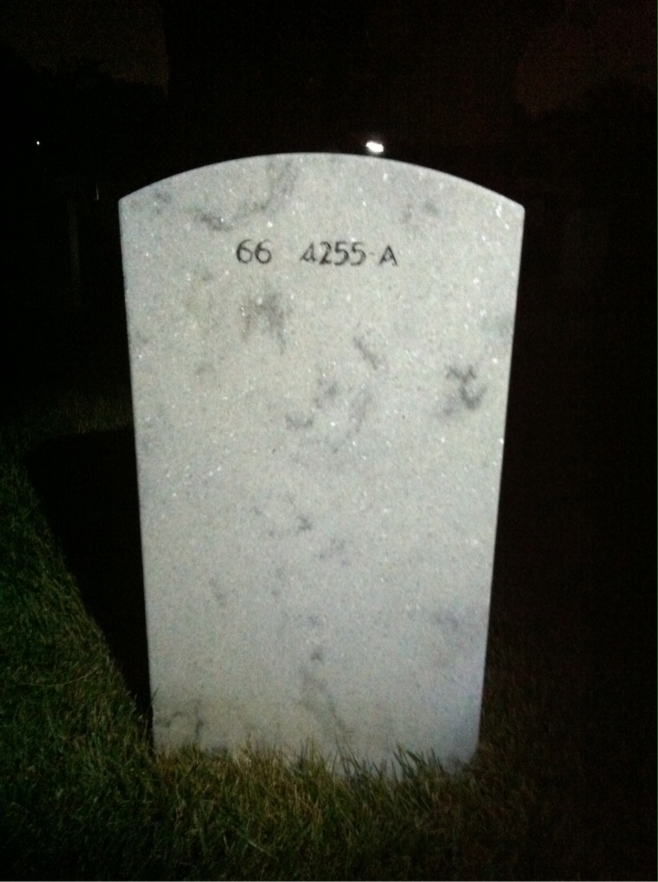 Back of headstone — Daniel Herlong