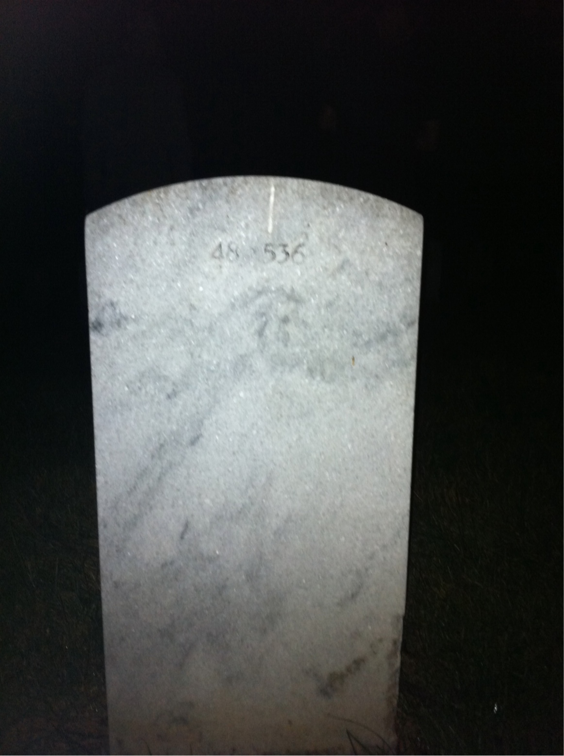 Back of headstone — Howard Moore