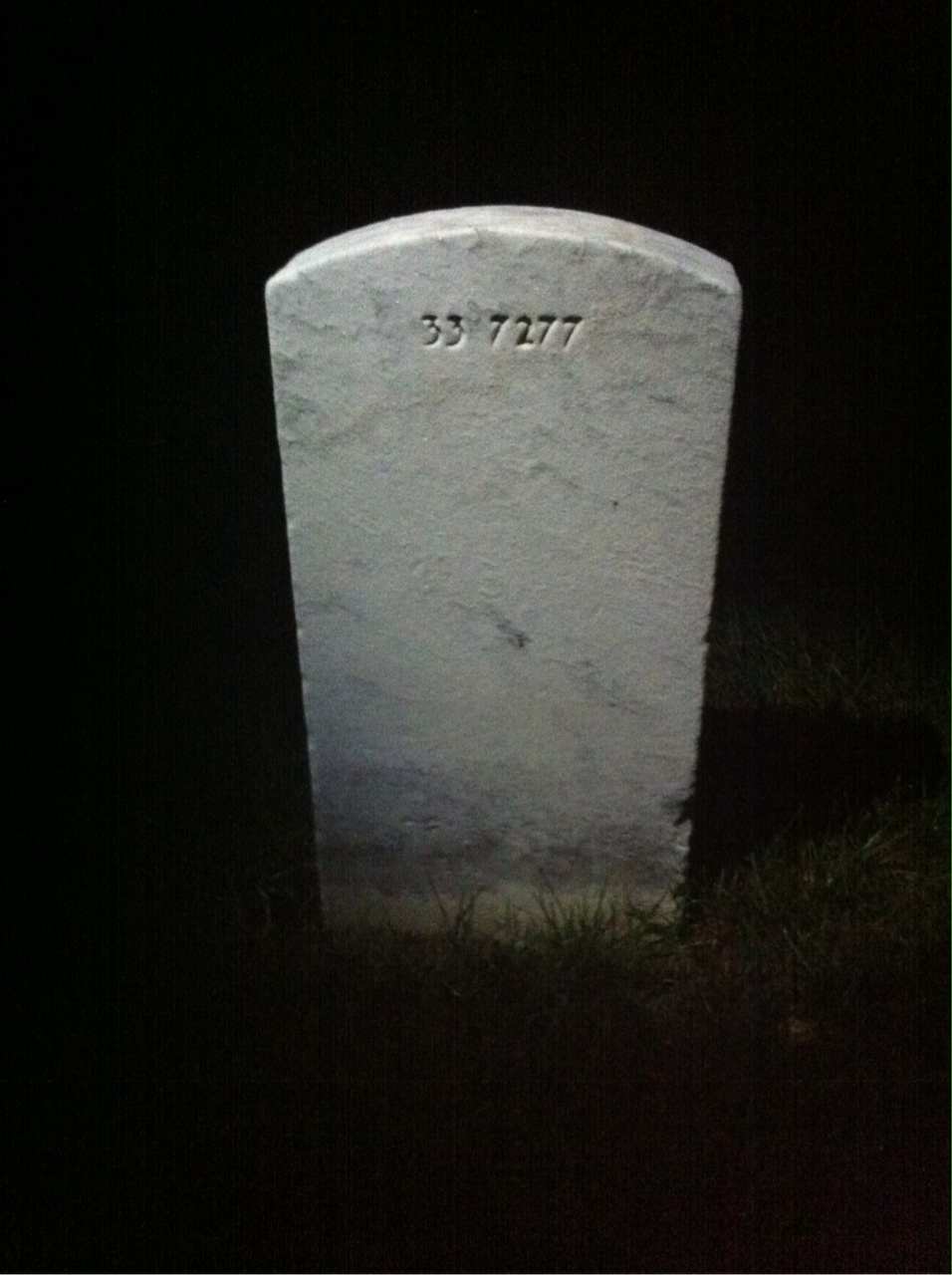 Back of headstone — Carl Bailey