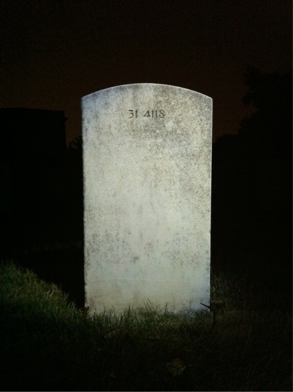 Back of headstone — Gilles Adams