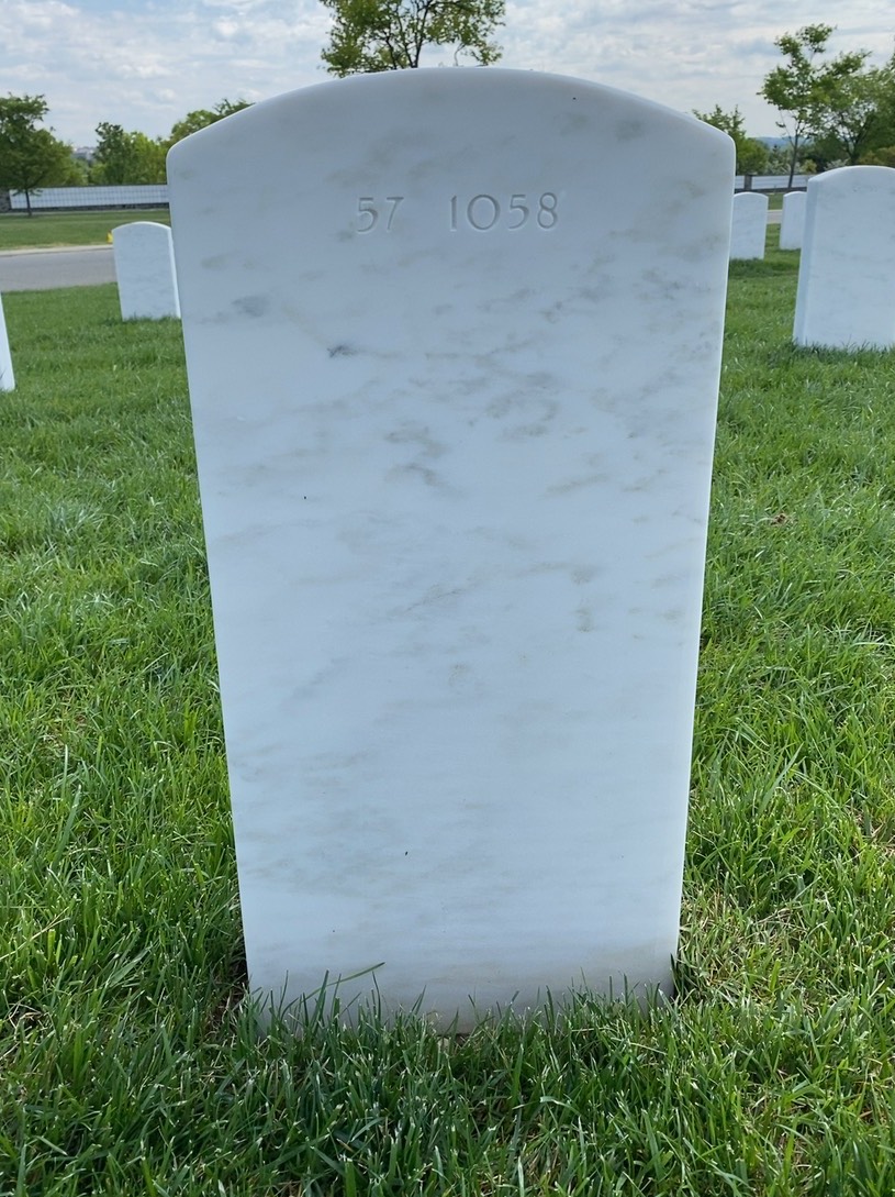 Back of headstone — William R Korwatch