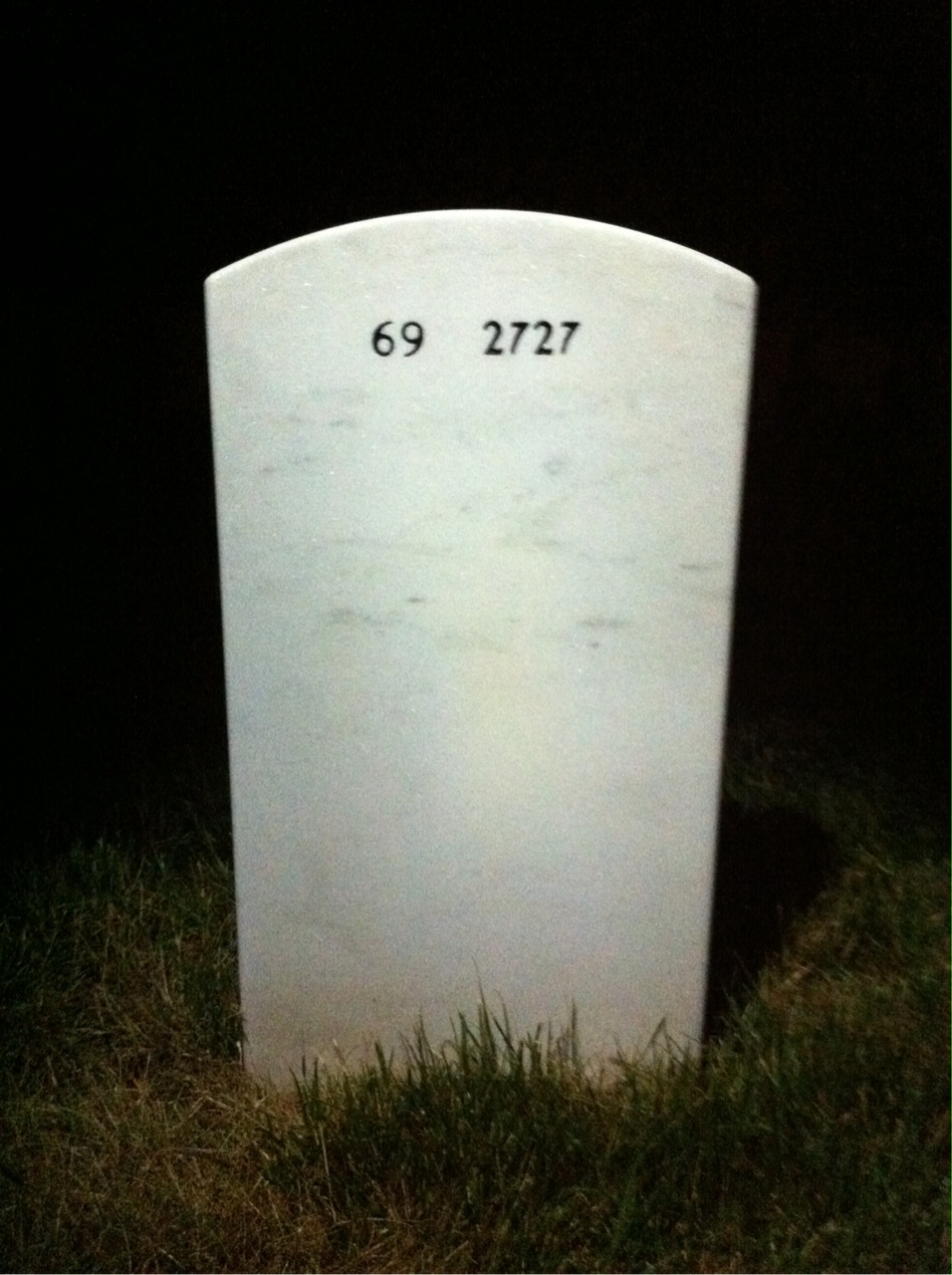 Back of headstone — Christopher Herrick