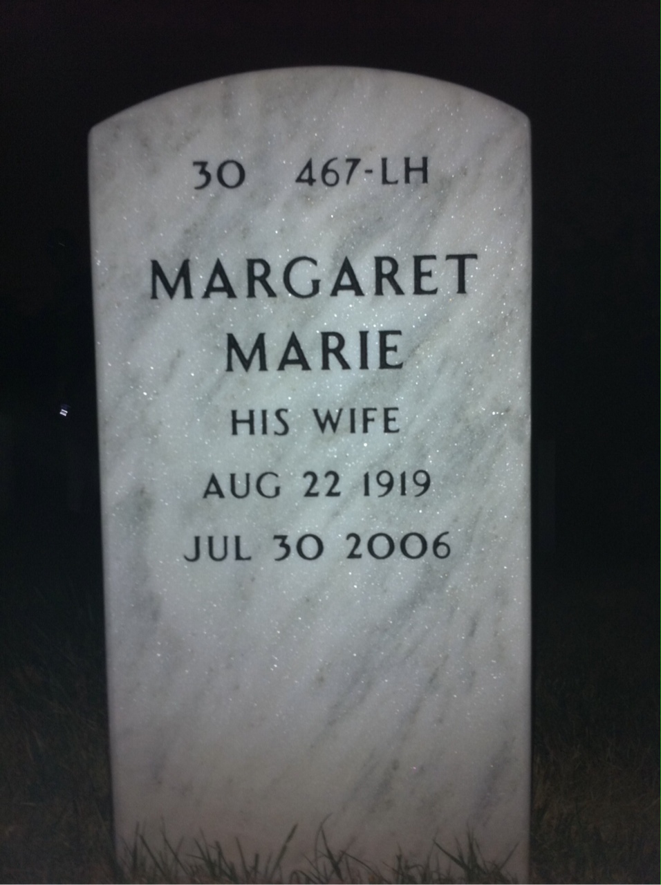 Back of headstone — Eugene Halbeisen