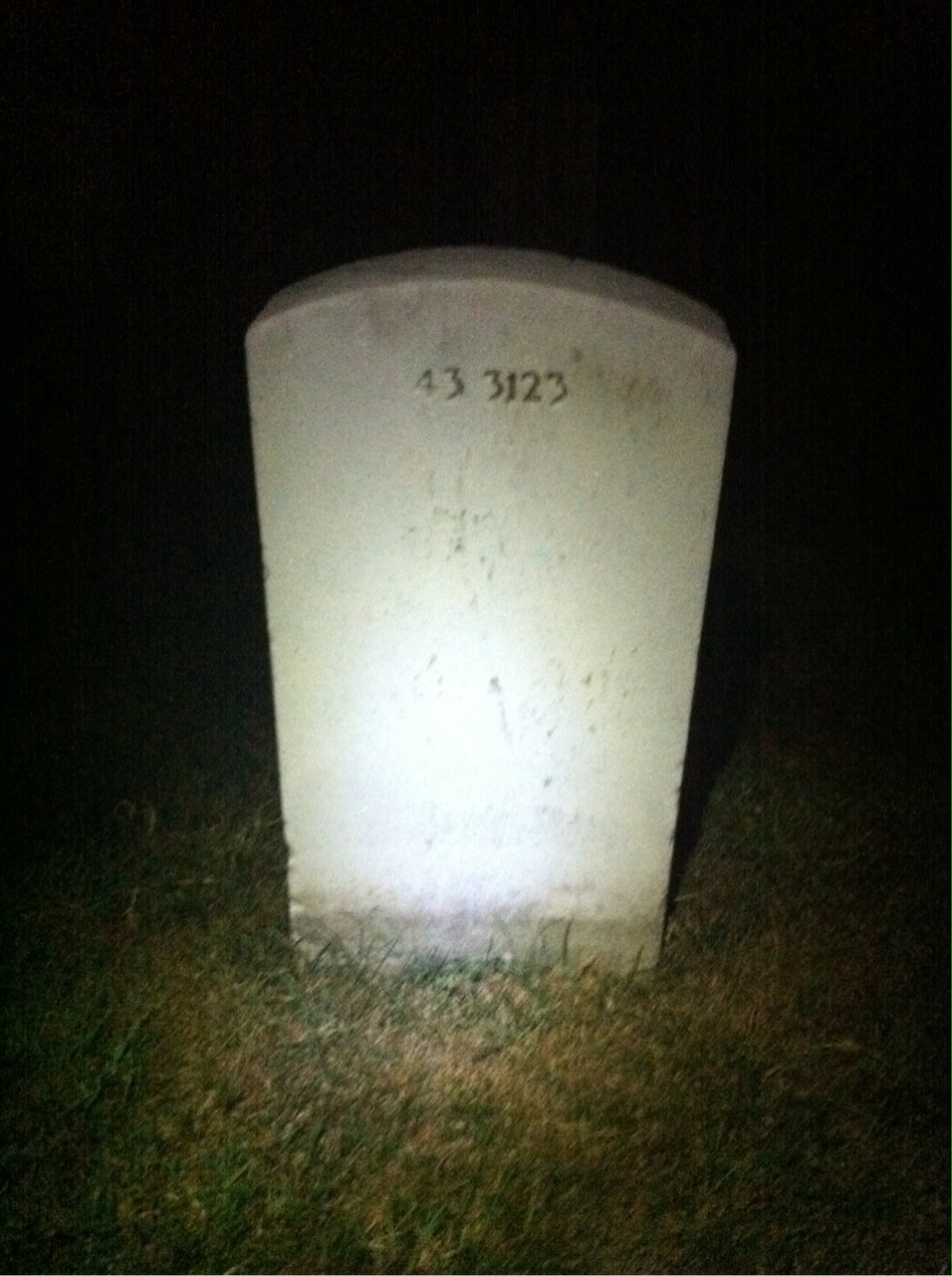Back of headstone — Herman Andrews