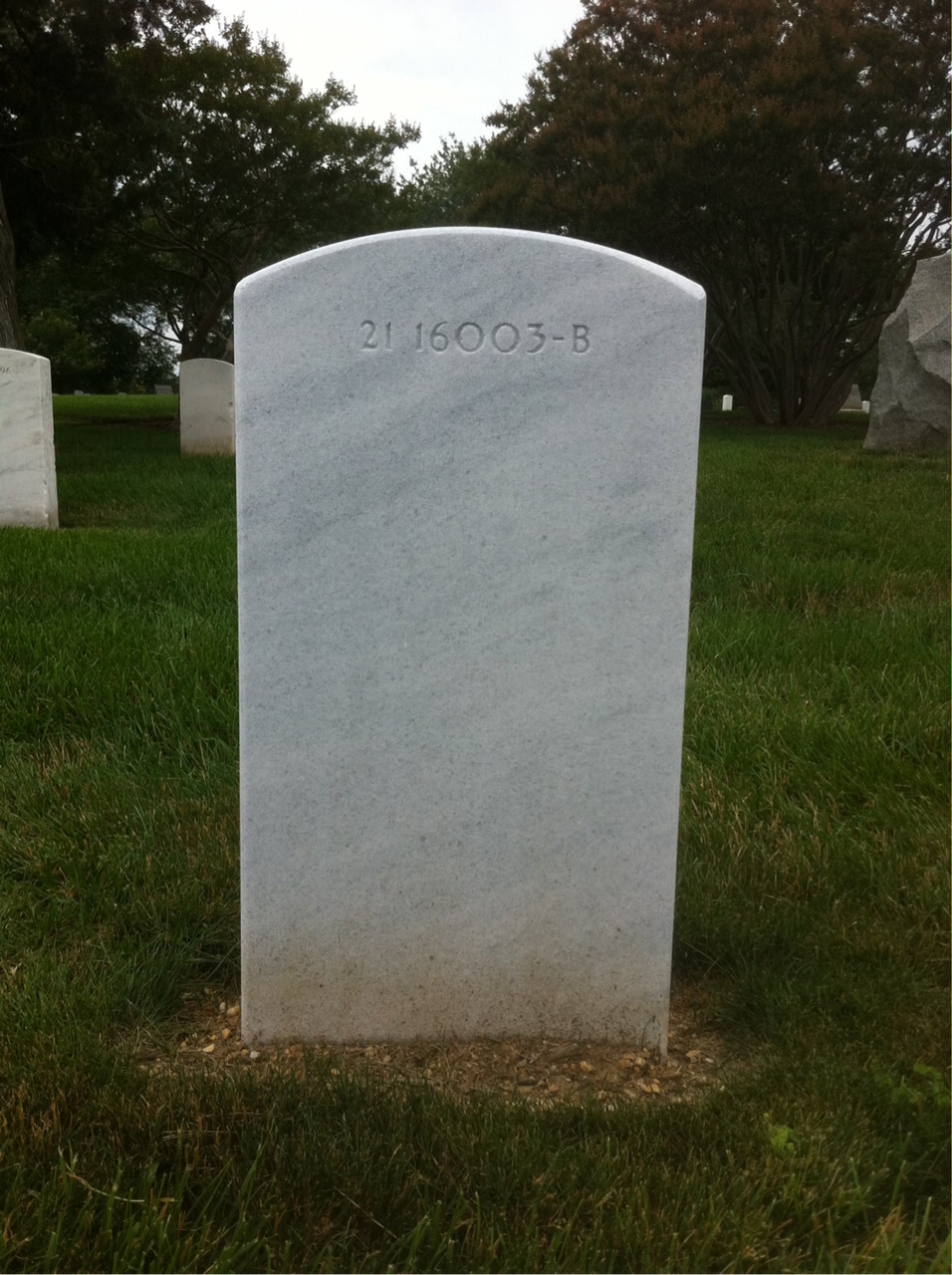Back of headstone — A Monroe