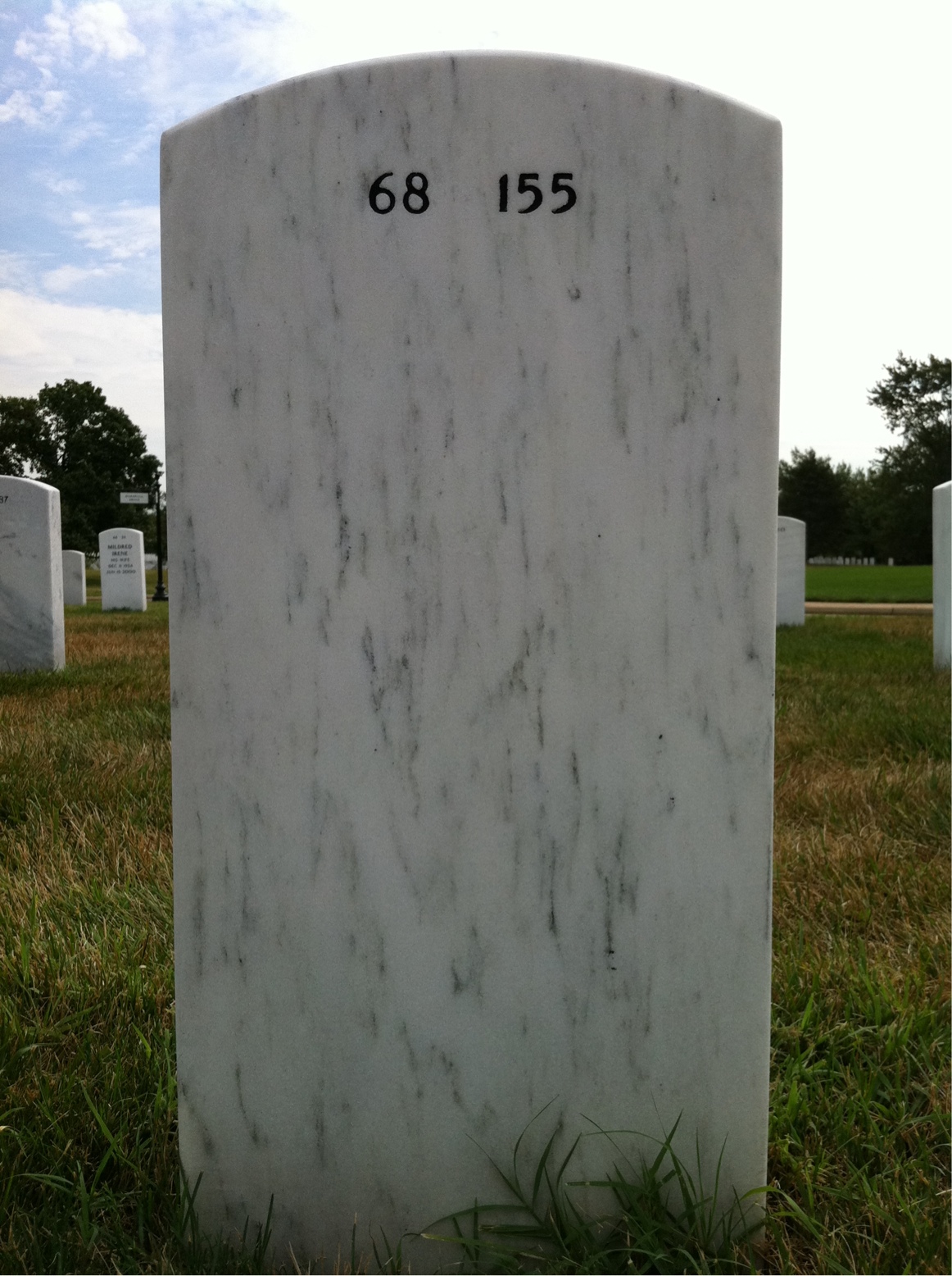 Back of headstone — Marion Dargan