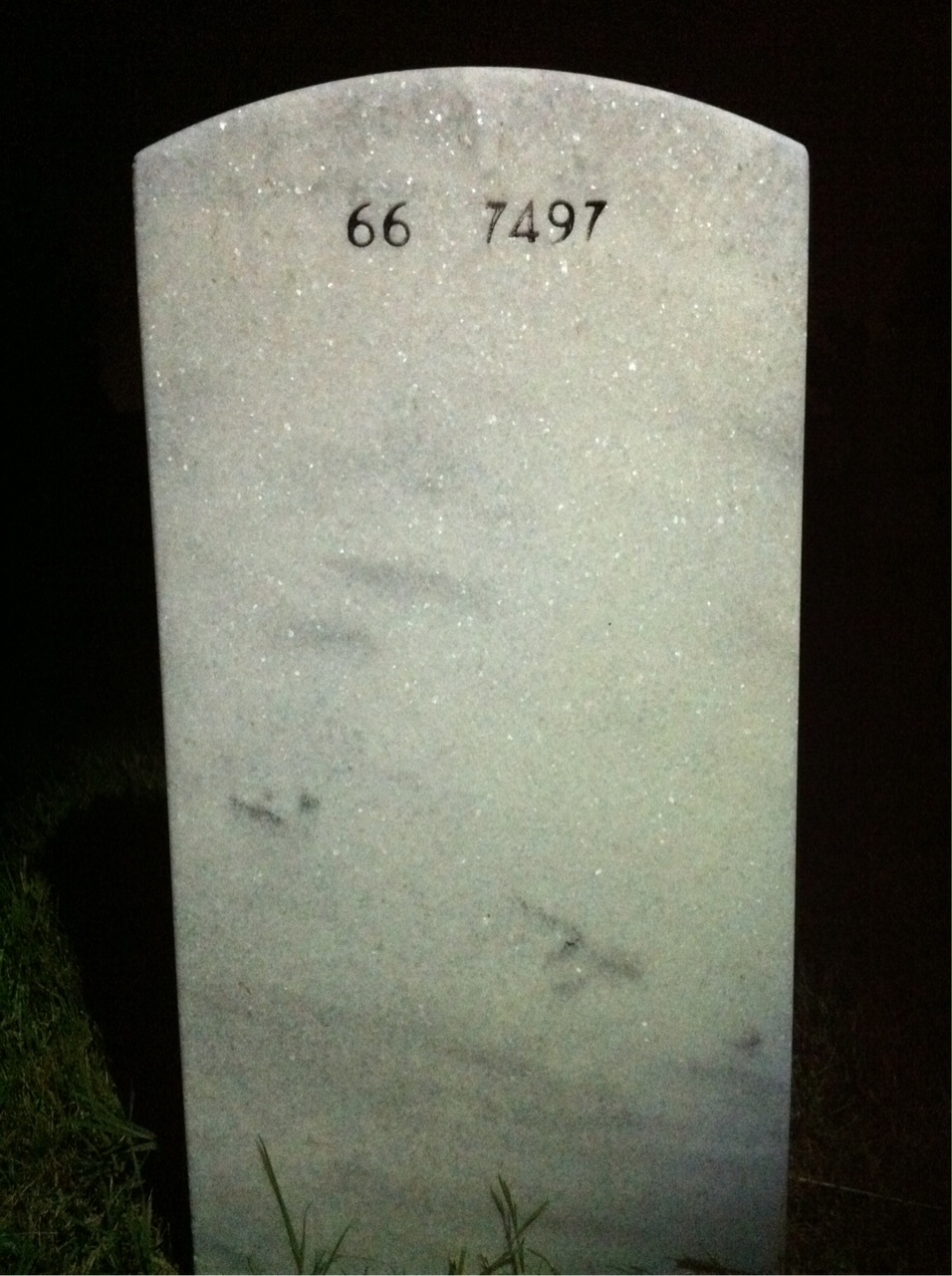 Back of headstone — Carl Letson