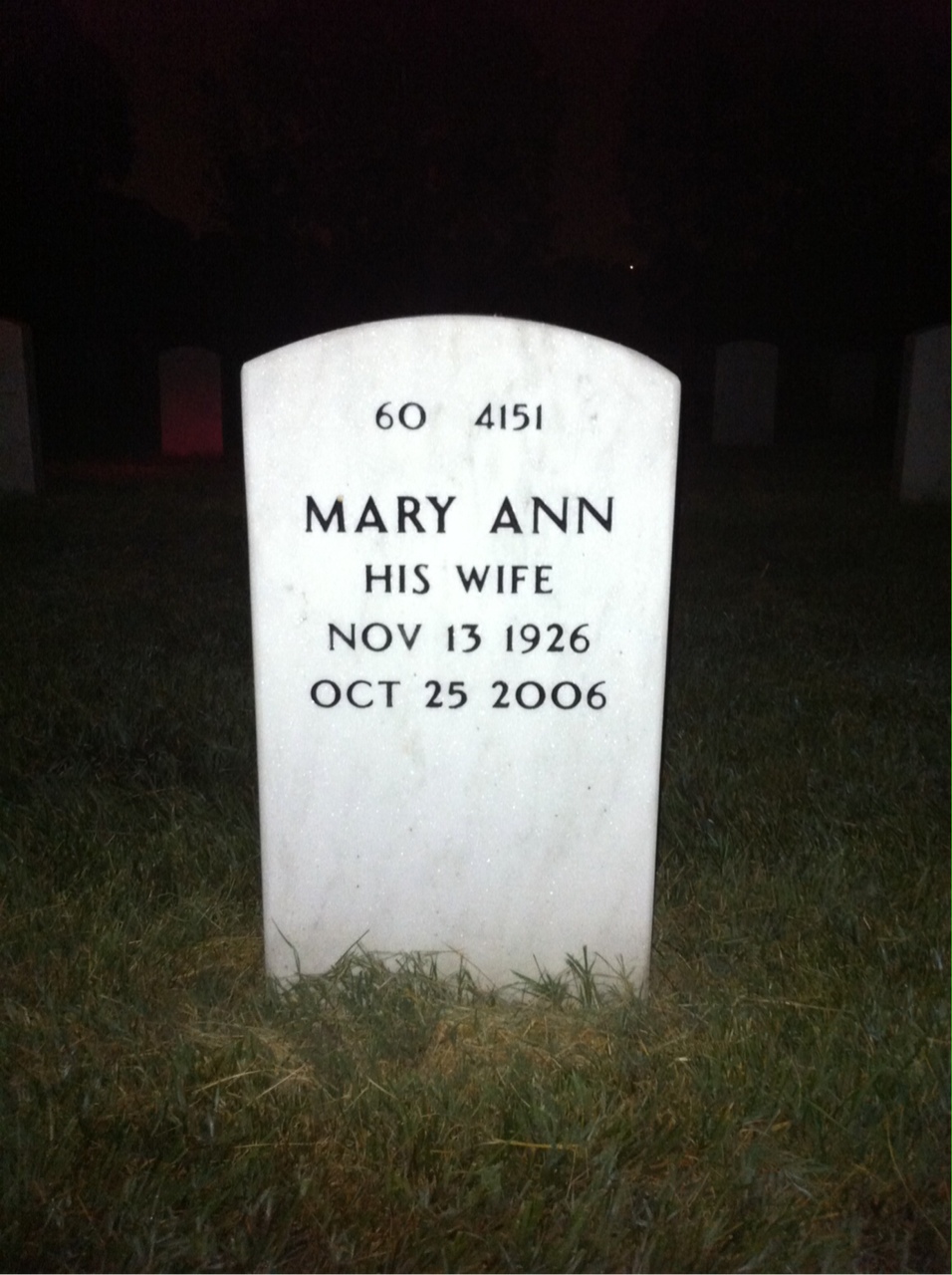 Back of headstone — Harold Strickland