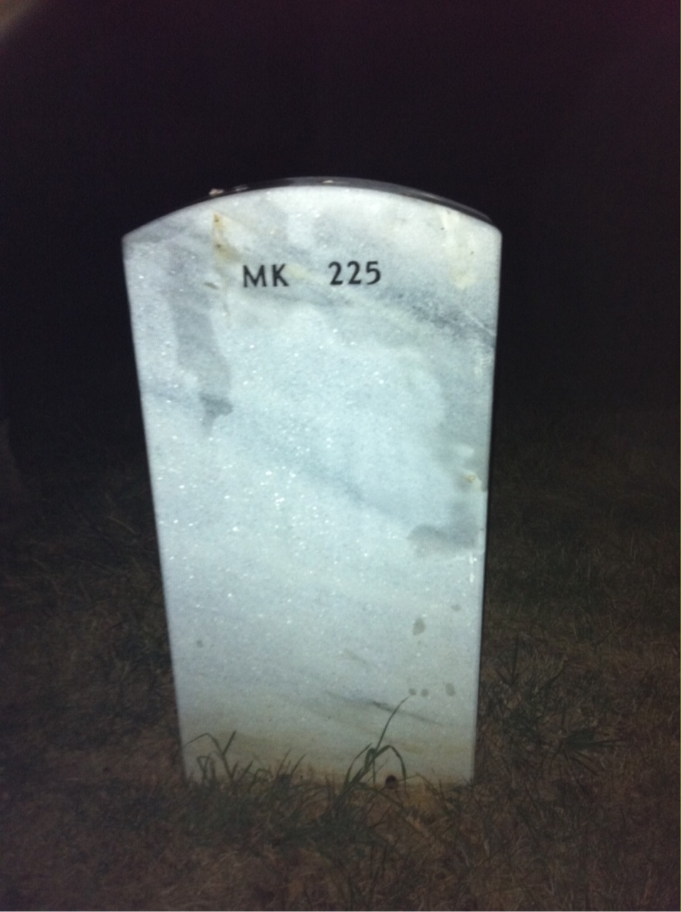 Back of headstone — Eugene Bauwin