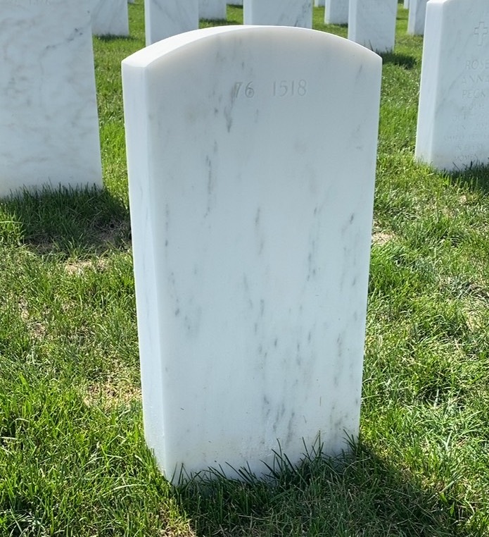 Back of headstone — Wilson Alexander Shatzer