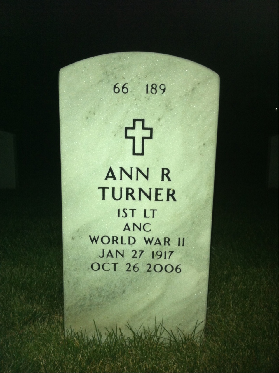 Back of headstone — Robert Turner