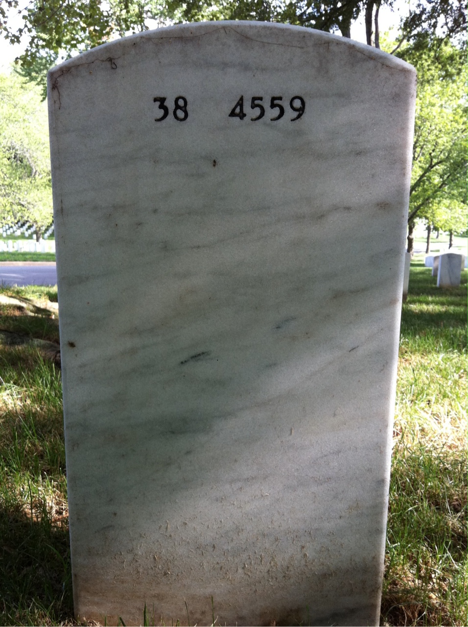 Back of headstone — Walter Mitchell
