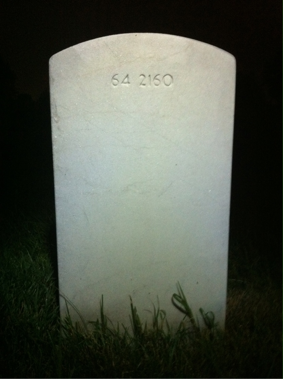 Back of headstone — Linder Morris