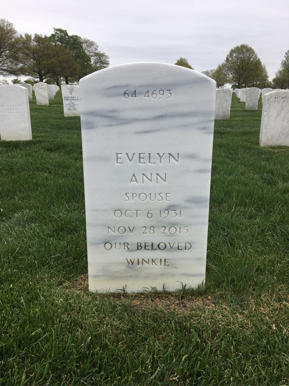 Back of headstone — James Krehmeyer